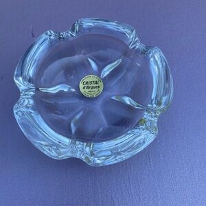 Antique crystal ash tray.